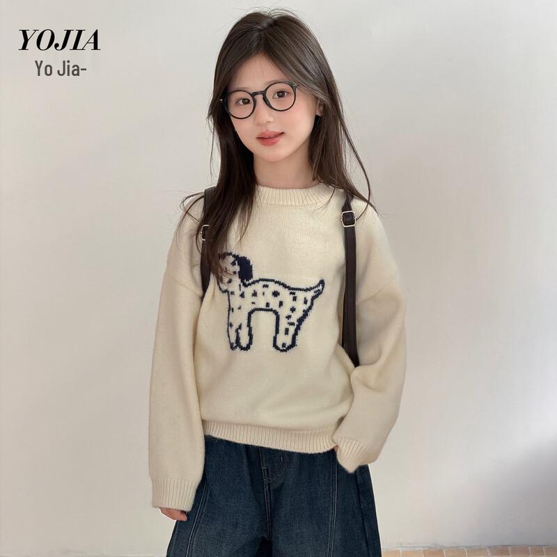 YOJIA Girls' Thickened Thermal Knit Pullover