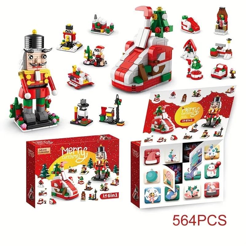 24Years 6 In 1 Upgraded Christmas Series Building Blocks Set Creative Winter Village House DIY Bricks Toys For Kids Xmas Gift