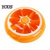 Daily Pill Management Tool 7 Day Organizer, Portable Rotary Case, Cute Fruit Style Vitamin Holder for Trips Compact ABS Container Travel And