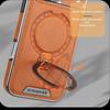 Magnetic Rotat Bracket Luxury Leather Phone Case For iPhone 11 12 13 14 15 16 17 Pro Max Plus Wireless Charging Shockproof Cover