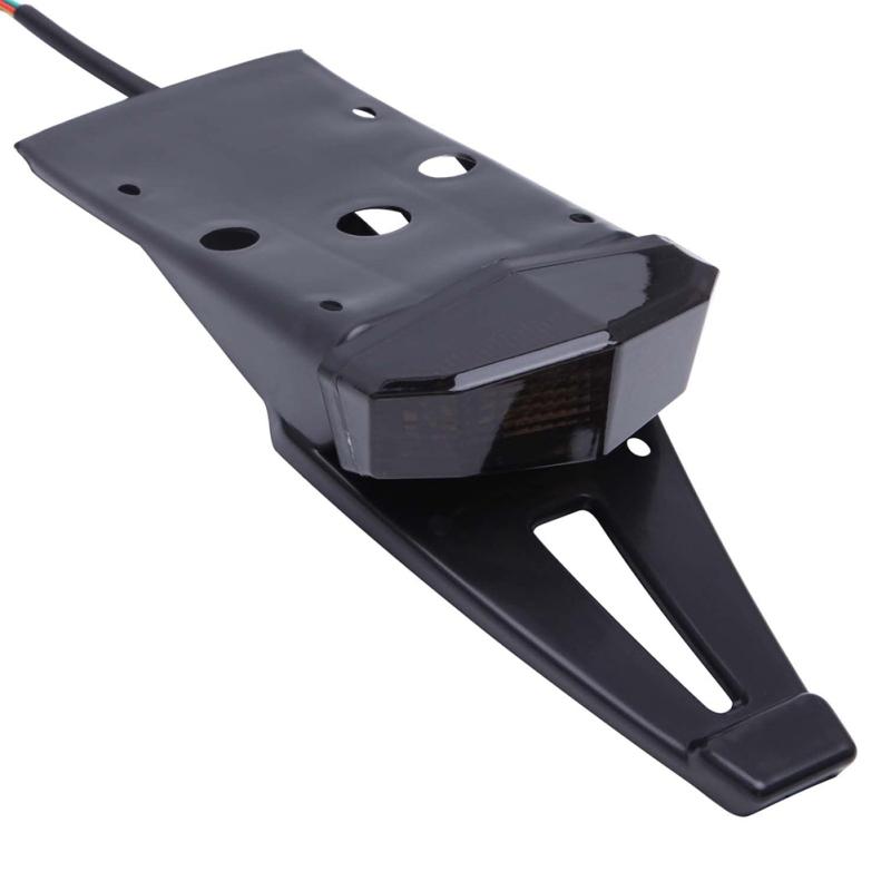 

Крепление на заднее крыло, светодиодный задний фонарь для мотоциклов, 12-15 В, стоп-сигнал, указатели поворота, освещение номерного знака с 5 проводами