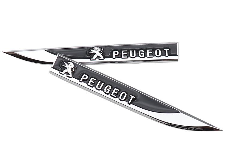 2pcs/1pair new 3D Peugeot logo metal Car Fender side Car door Emblem car window sticker styling Accessories