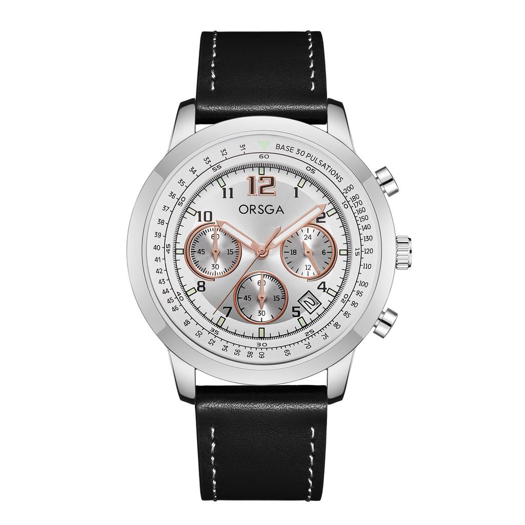 Fashion Multifunctional Chronograph Men's Watches Luxury Quartz Stainless Steel Waterproof Wristwatch Reloj De Hombre