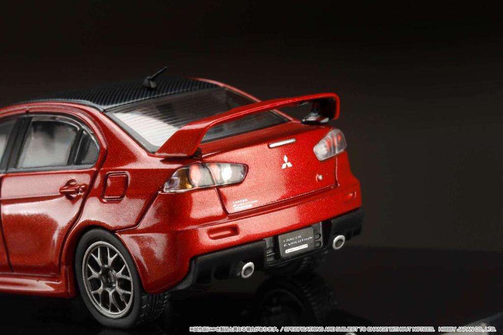 HobbyJAPAN Mitsubishi Lancer Evolution 10 Final Edition Red Roof 1/64 Metallic/Carbon