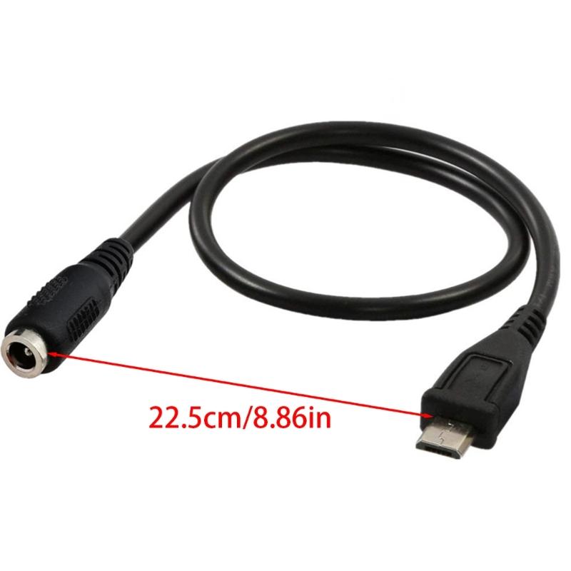DC 3.5x1.35mm/5.5x2.1mm Female to Micro USB Male Connector Adapter Wire 5V Power Supply Cable Aging Resistance Cord