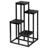 Black Marble Metal Standing Flower Stand for Flowers and Decorative Pots