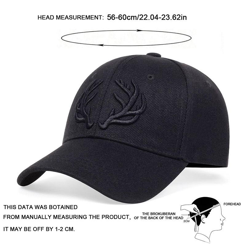 Unisex Geweih Stickerei Baseball Cap Männer Verstellbare Baumwollmütze Maoqing Material Sonnenschutzhüte Freizeitmützen Trucker Hat