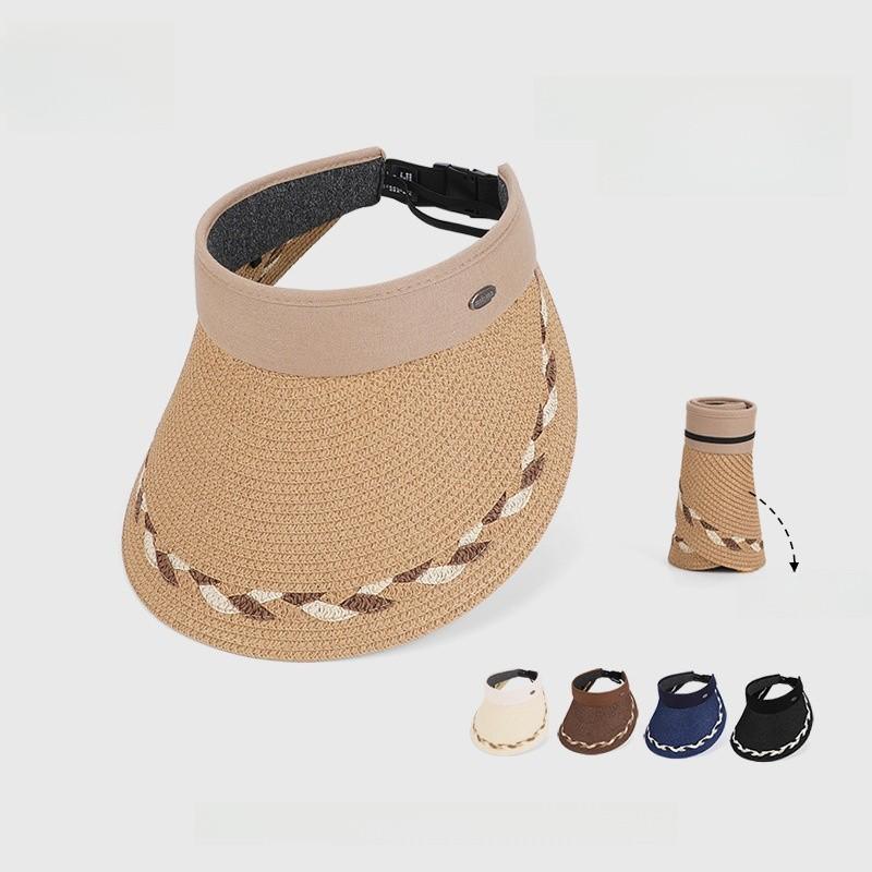 Summer Straw Hat With Wide Brim For Outdoor Sun Protection And Casual Style
