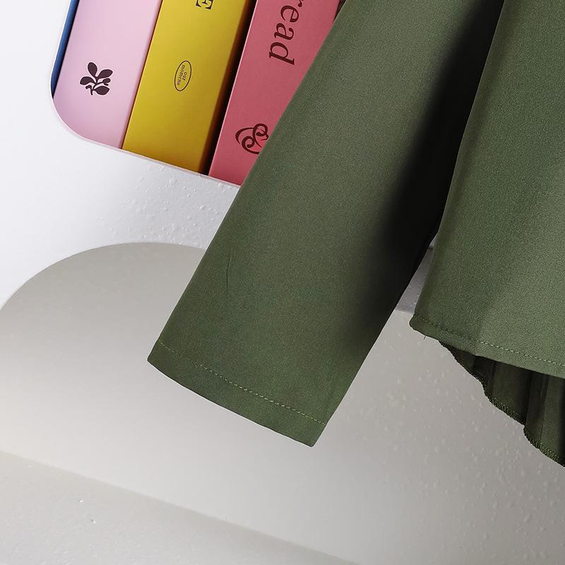 Mädchen Herbst Neue Mode Rückenplissiertes Langarmhemd + Lässige Lange Hose Set Kinderkleidung