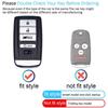 For Acura RDX RLX ILX MDX TLX Leather 4 Buttons Car Remote Key Fob Cover Case