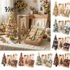 Feiertags-DIY-Kunst und Handwerk Übergröße Patchwork-Weihnachtsbaum-Set, Retro-Karostoff-Montageset mit hängenden Ornamenten Heimdekoration Wand