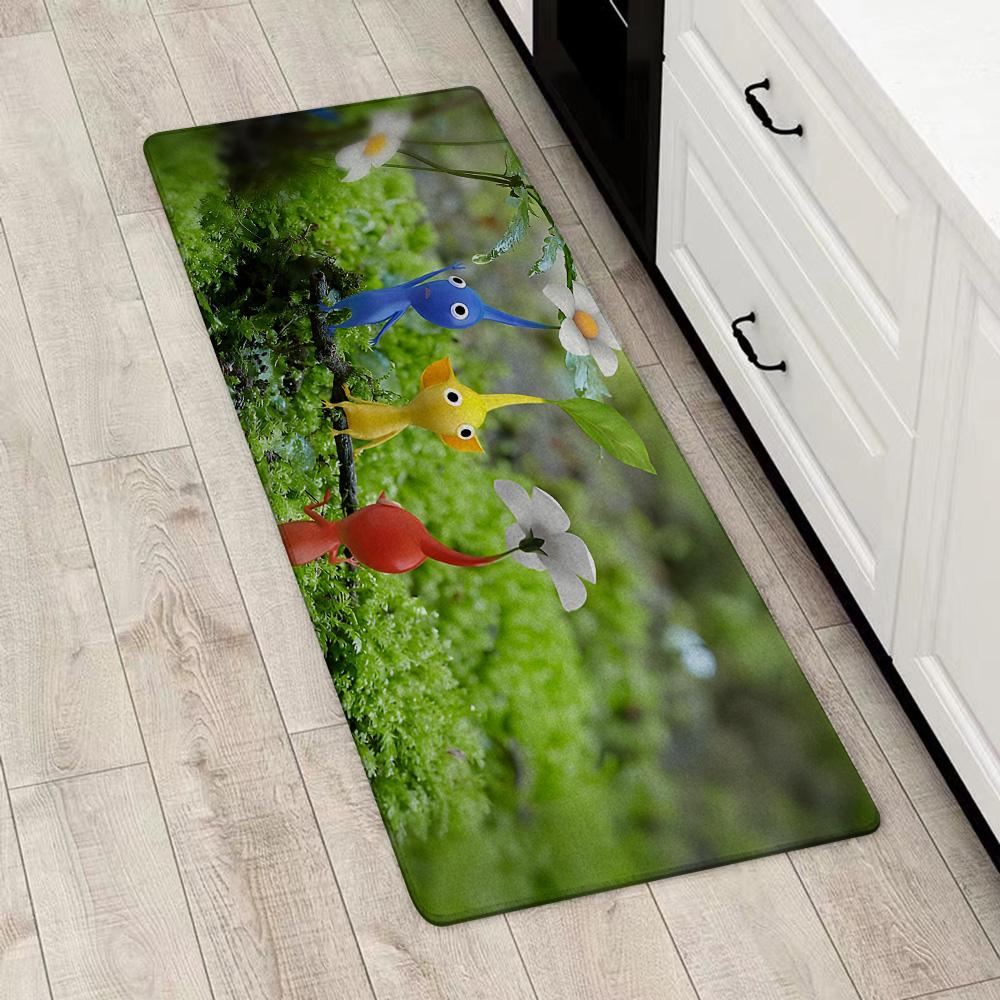 Entrance Front Door Doormat Cartoon PikminS Non-slip Kitchen Rug Living Room Rugs Balcony Bathroom Foot Mat Floor Mats Carpet