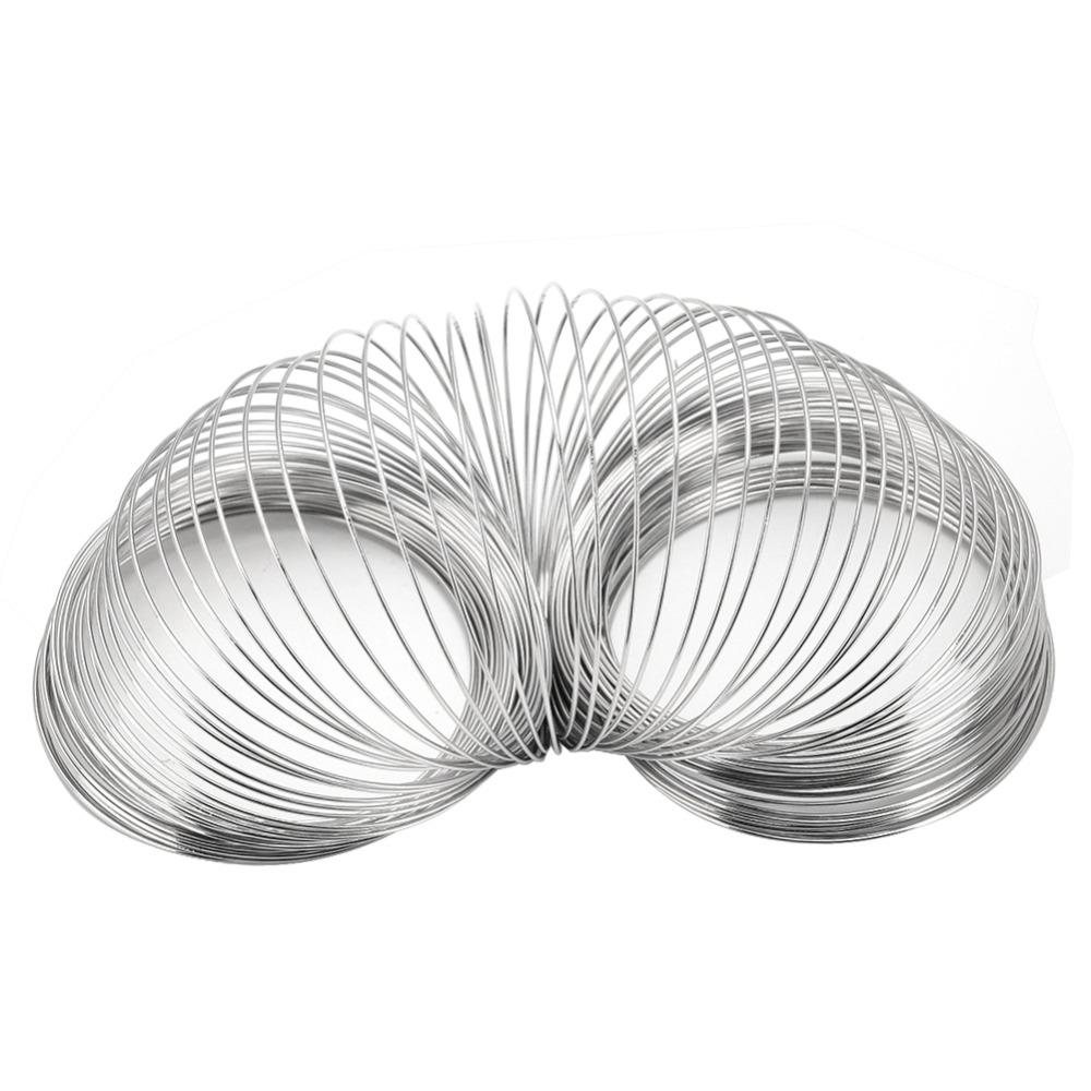 100pcs 55mm Diameter Memory Steel Wire Metal Material Spiral Jewelry Wire  DIY Jewelry Making