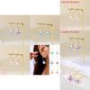 Fresh Style Shell Pearl Earrings For Women With Asymmetric Design And Electroplated Alloy