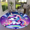 1pc Office Carpet Chair Mats Rainbow Unicorn Fantasy Night Perfect for Decorating Office Chairs, Living Rooms, Or Bedrooms.YDT238