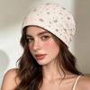 Printed Lace Postpartum Beanie: Breathable, Versatile, Sun-Protective, Slouchy, Large-Size Hat