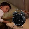 Retro Digital Alarm Clock LED Display Loud Bell Alarm Clock Analog 2 Bell High-pitched Alarm Clock Non Ticking For Heavy Sleeper