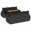 VidaXL Salon de jardin 7 pcs avec coussins noir résine tressée 3327219