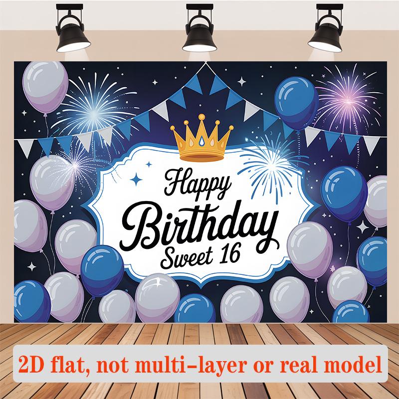 1pc Photography Happy Birthday Backdrop - Celebration Decor
