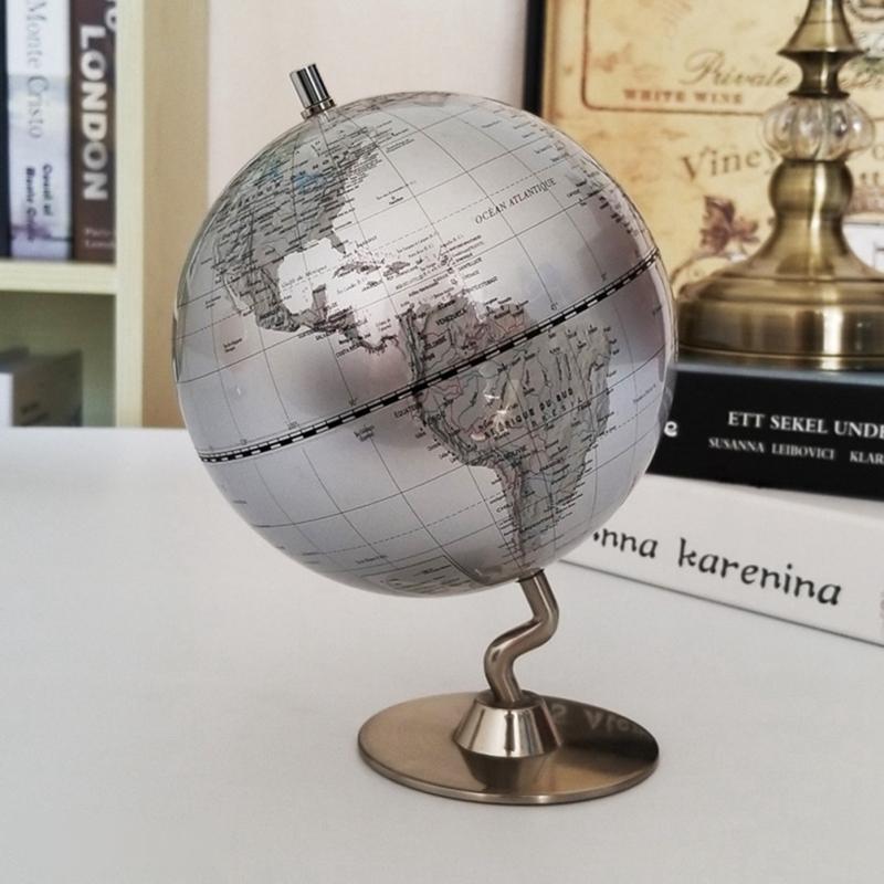 14cm Weltkugel Dekoration Karte Erde Kugel Vintage Ornamente Metall Weltkugel Sternbildkarte Haus Wohnzimmer Schreibtisch Dekor