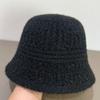 New Striped Lace-up Knitted Pullover Hat Women's Spring and Autumn Fashion Wool Fisherman Hat