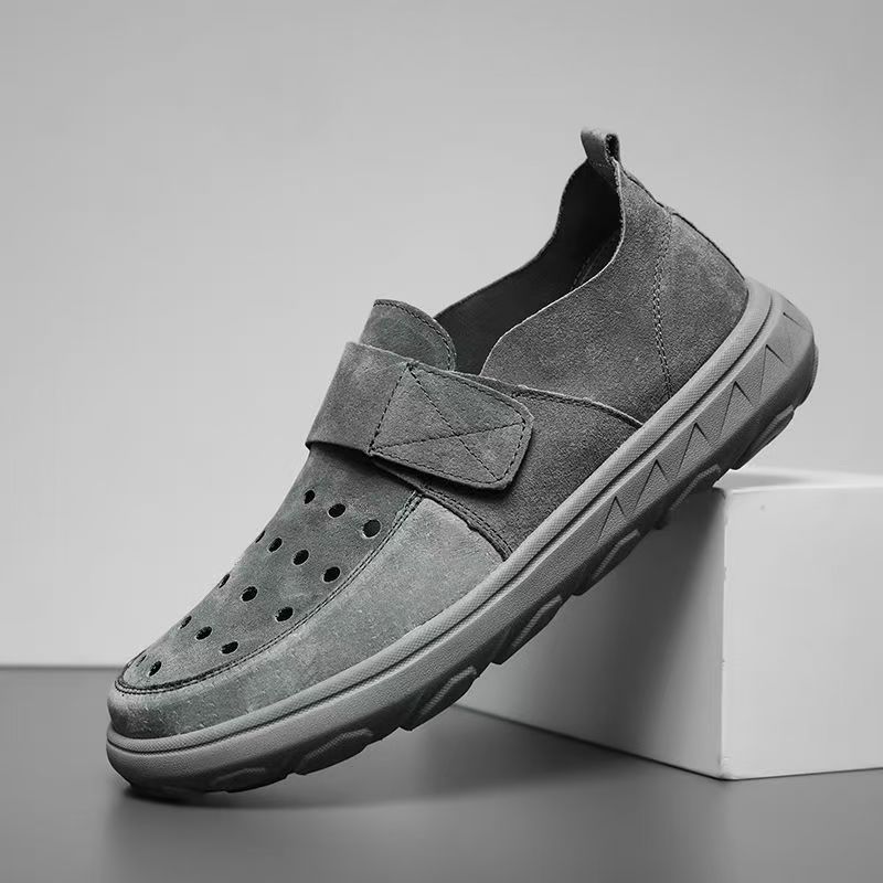 Fashion New Arrival Men's All Match Lace Up Suede Leather Causal Shoes Male Fashion Flats Moccasins Sports Walking Sneakers