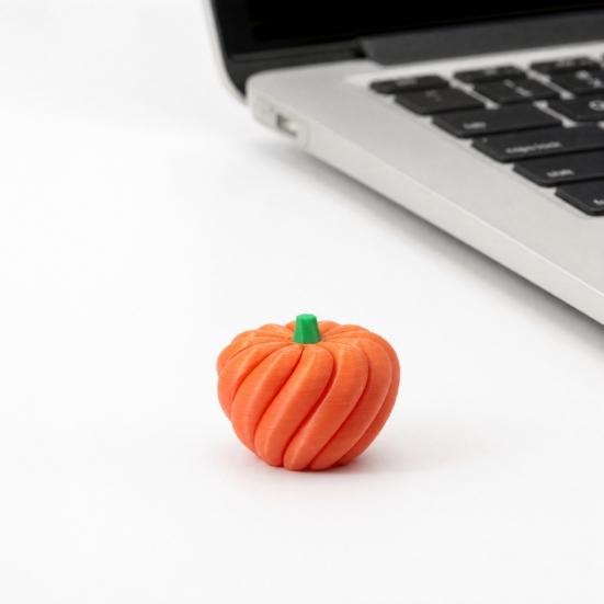 Ornamento Zucca Stampato in 3D, Giocattolo Decompressione Portatile, Modello Puzzle Antistress a Rotazione Spirale per Bambini e Adulti