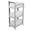 Storage Trolley Sliding Drawers Rolling Utility Cart with Universal Wheel for Kitchen Bathroom Bedroom 3 Layers