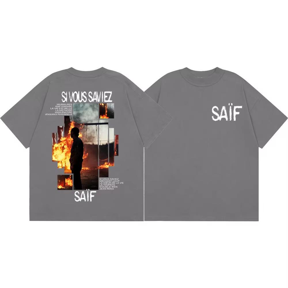 2026 Dark Aesthetic Collage Graphic Large Printed Cotton Unisex Short Sleeve Tshirts Retro Street Casual Tops For Kids Adults