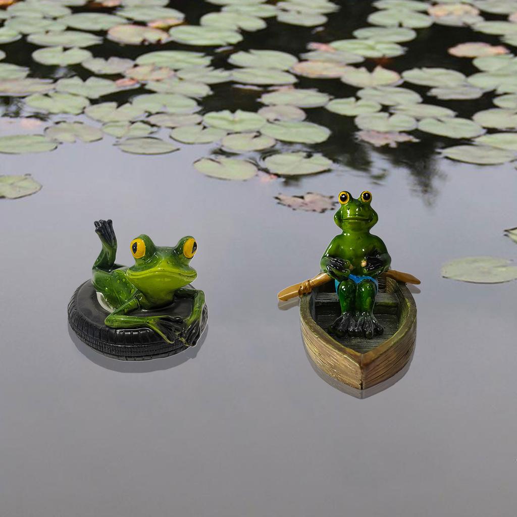 Garden courtyard water fun floating ornament pool simulation animal decoration pond frog series 14 * 13 * 9.5cm