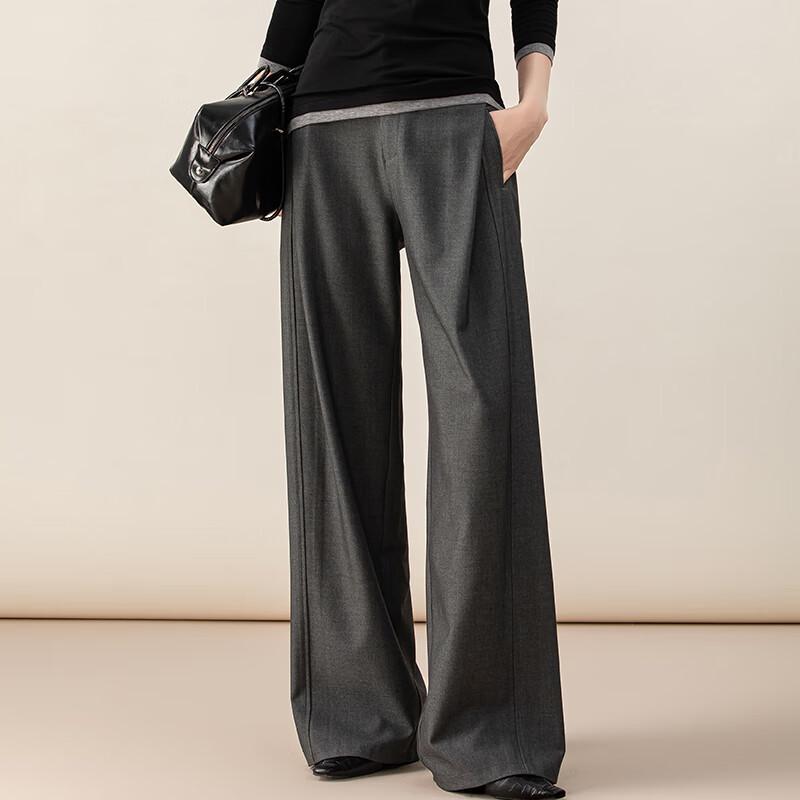 Fanzhen Women's Draped Wide-Leg Trousers