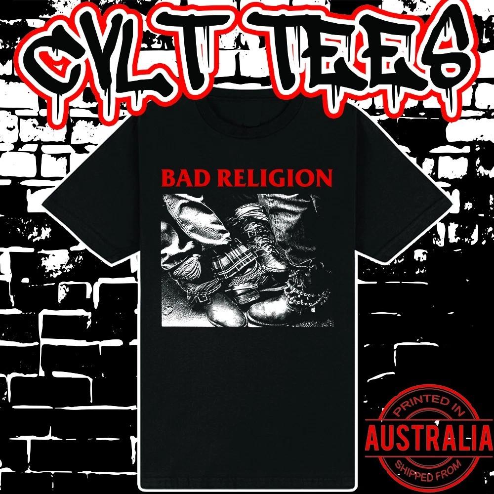 Men s and Women s T-shirts Bad Religion Band Tee ~ Premium Black Gildan Cotton S
