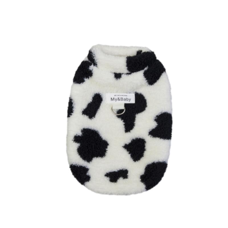 

Зимний теплый жилет для питомцев, мягкая плюшевая флисовая одежда для маленьких собак и кошек, удобная печатная безрукавка, уютная одежда M