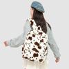2026 High Quality Casual Plush Sweet Interior Zipper Pocket School Bags Fashion Color Blocking Large Capacity Commute Backpacks