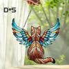 Colorful Cat Window Hanging Decoration Front Door Wall Hanging Acrylic Kitten Animal Ornament Pendant Christmas Festival Gift