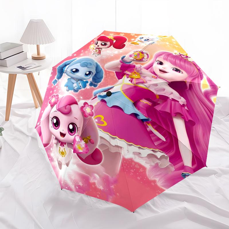 1pc Catch Teenieping Magic Sweethear (3) Umbrella, Sun Protection, And UV Shielding. It Has Eight Sturdy Ribs for Outdoor Use And Perfect Gift