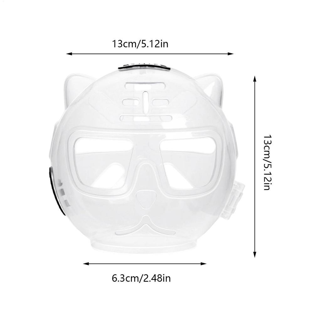 Casco para Gato Anti Mordeduras Transpirable Capucha para Gatito Casco Transparente para Aseo de Gato Para Gatito Perro Pequeño Prevención Recorte Baño