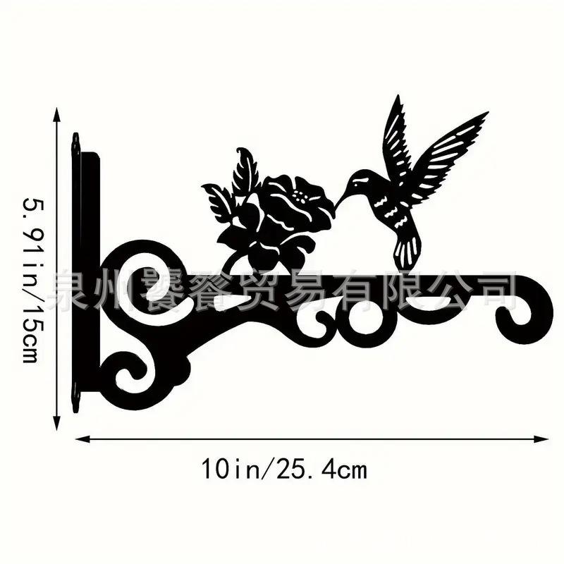Metalowy uchwyt na wiszące rośliny z ptakami do dekoracji wnętrz i na zewnątrz
