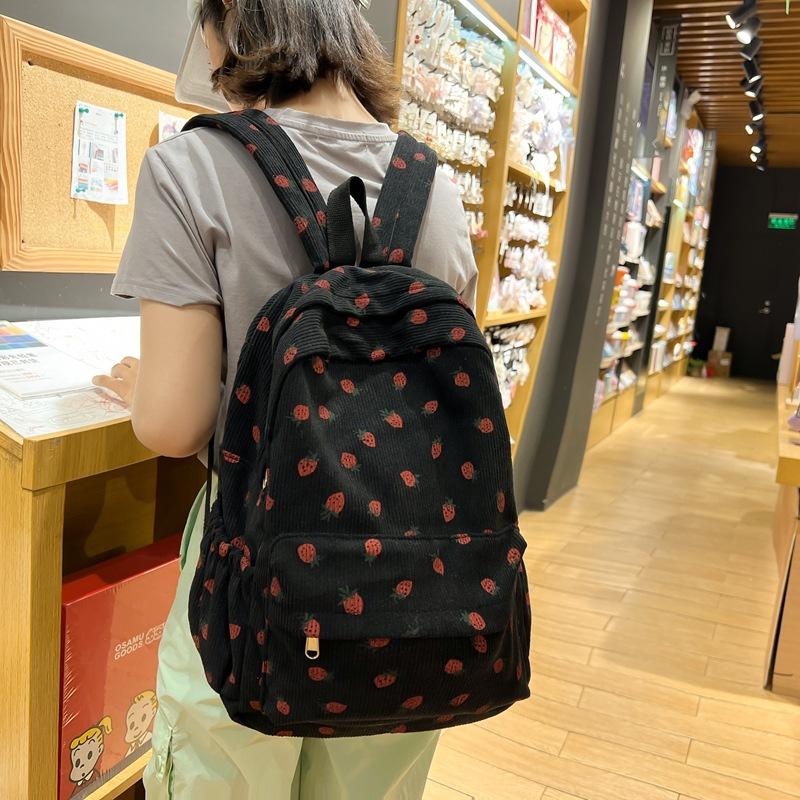 Schoolbag small fresh strawberry backpack female high school student schoolbag 1011 new ins soft girl cute backpack
