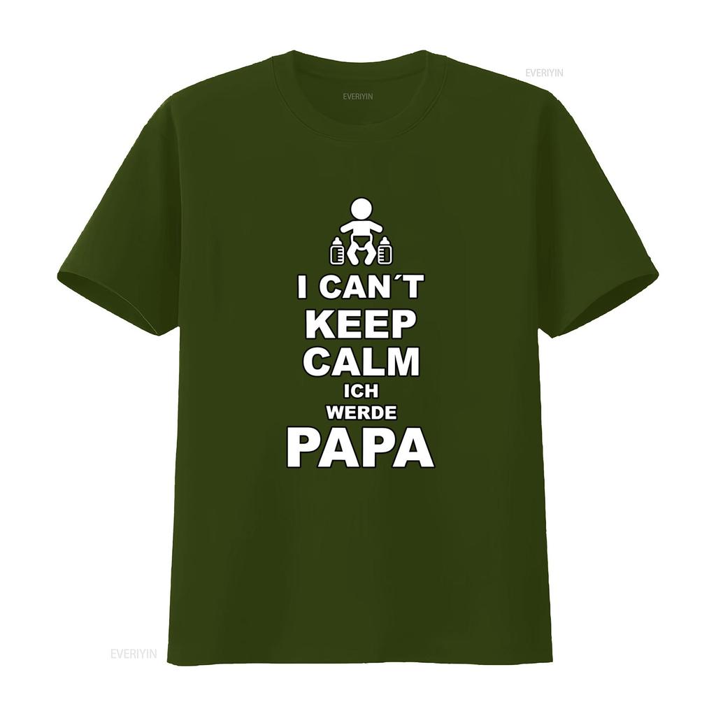 Werdender Papa T Shirt I Cant Keep Calm Ich Werde Perfect for Expectant Fathers Vintage Washed Soft Casual Homme Fashion