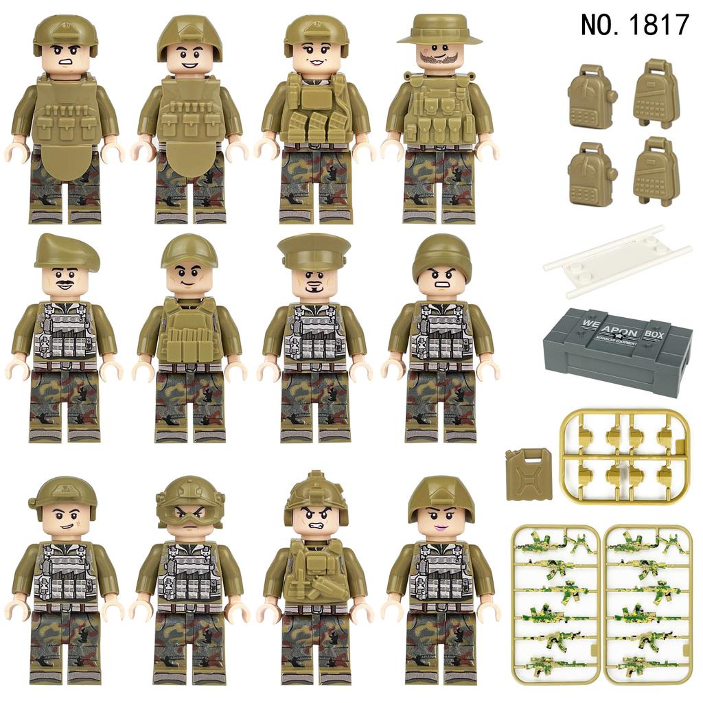 Military Series Special Forces Special Police Soldiers Scouts Kayak Explosion-proof Police Building Blocks Ghost Special Police