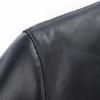 FAPAI Men's First-Layer Sheepskin Lapel Zipper Leather Jacket
