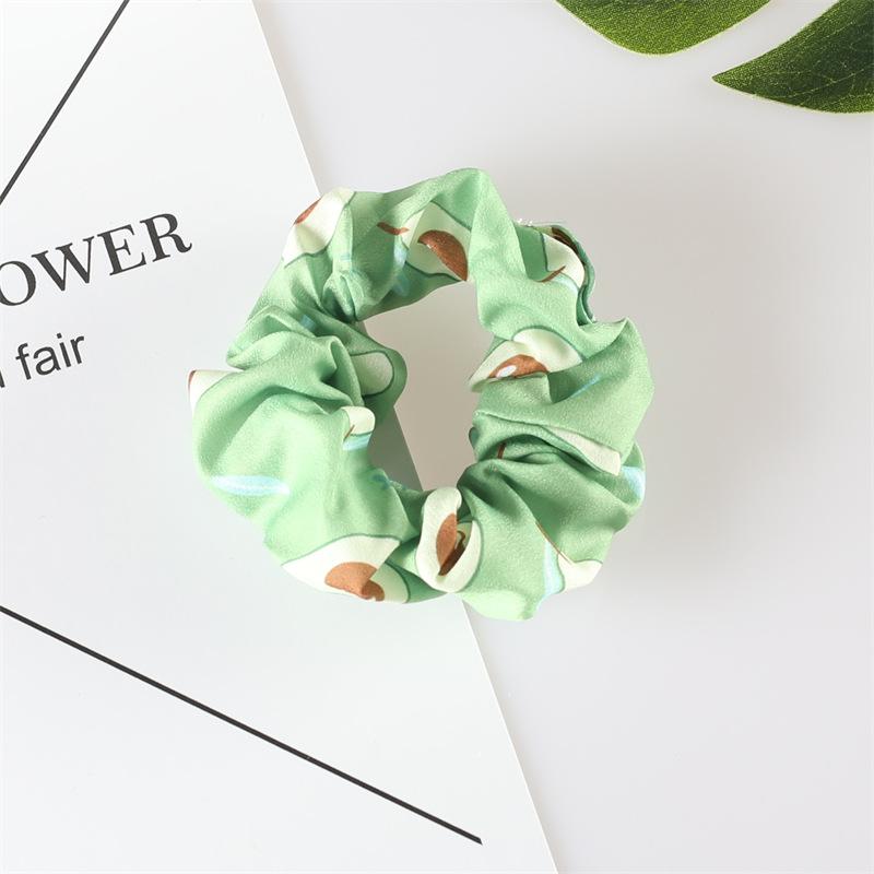 Summer Fruit Pattern Elastic Hair Ties for Women New Trend Scrunchies Ponytail Elastic Hair Bands Hair Accessories