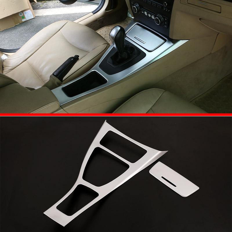 ABS Silver For BMW 3 Series E90 2005-2012 Car Interior Decoration Cover Stickers Dashboard Console Gear Shift Door Handle Trim