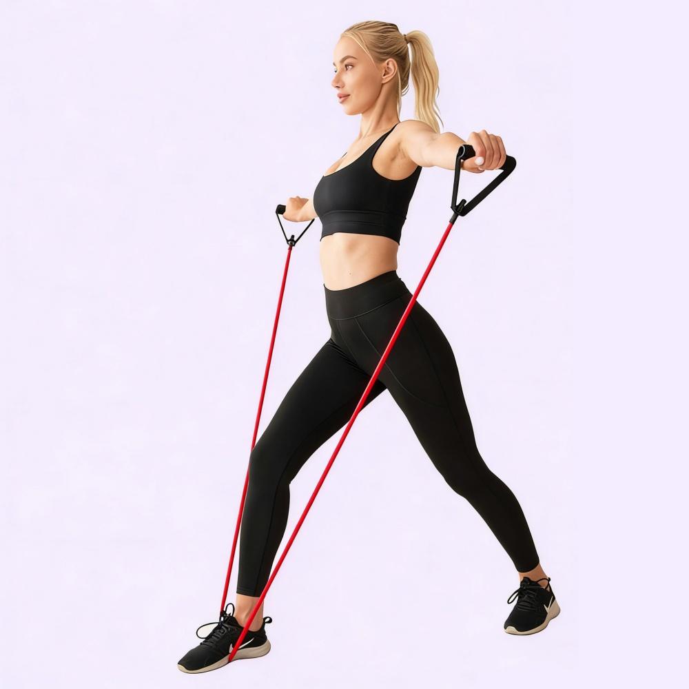 Elástico de Resistência - 20LB - Com Pegas - Exercício Fitness