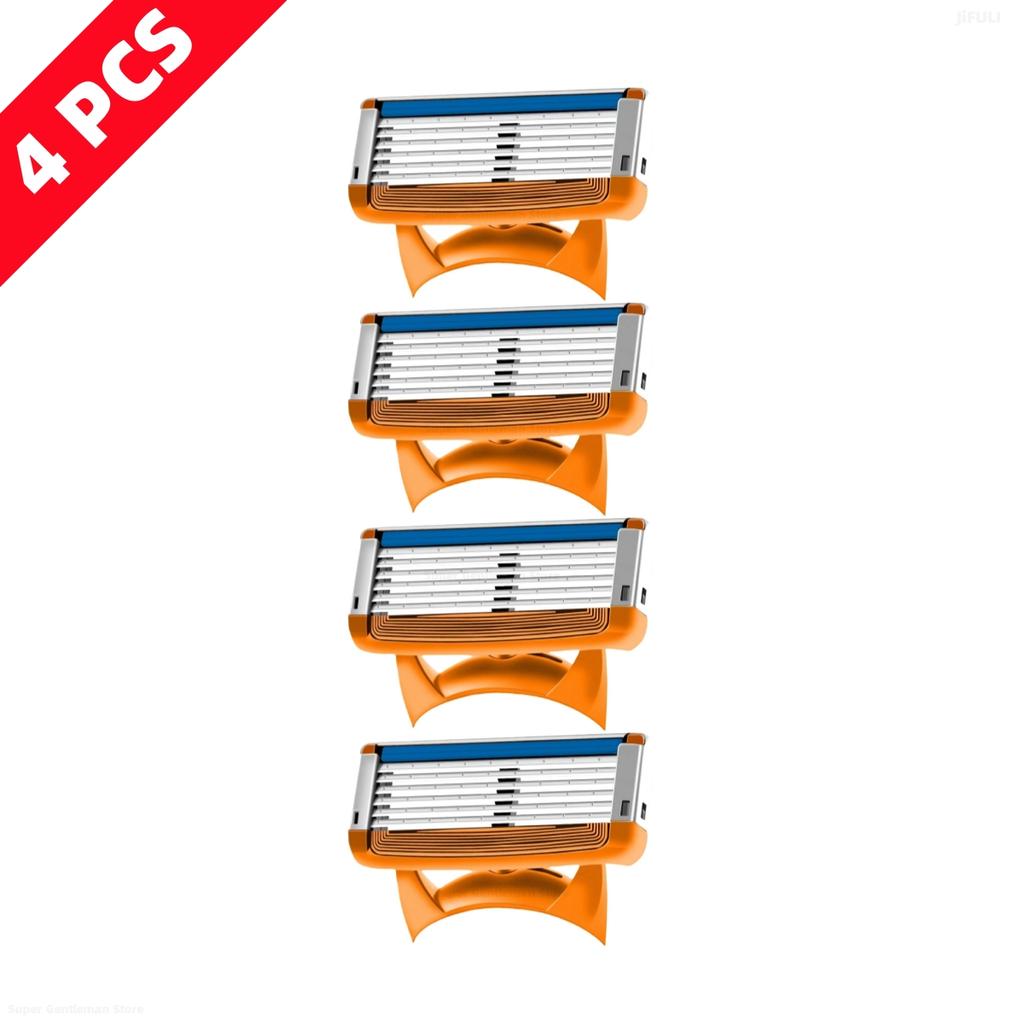5 Razor Blades Replacement Safety Manual Shaving Machine Blade Shaving Stainless Steel Blades Waterproof Suit For Fusion5