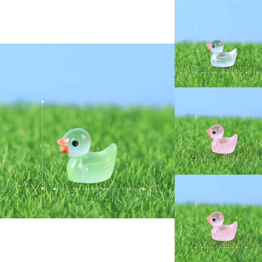 Playful Resin Duck Figurine With Luminous Glow For Unique Home Decorations