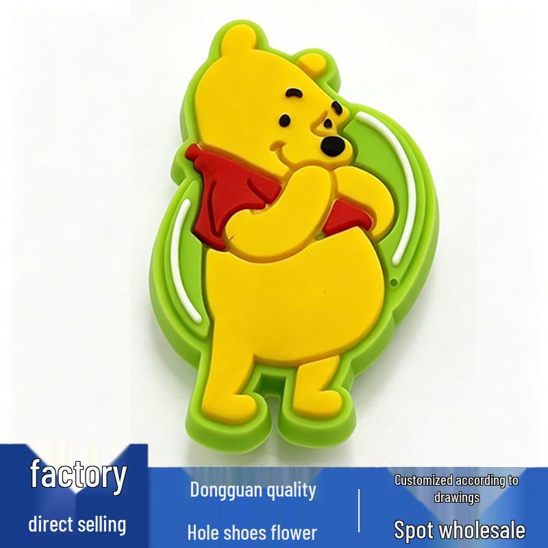 New Winnie the Pooh Flower PVC Shoe Charms for Crocs