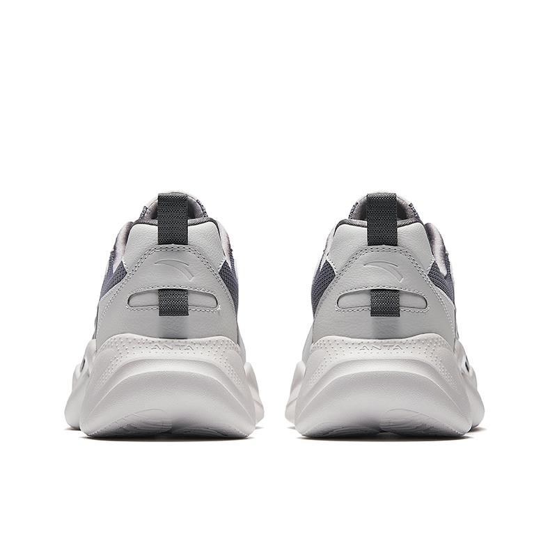 Anta Slip Resistant Breathable Abrasion Resistant Low Top Casual Shoes Men's Gray 912528817Q-1