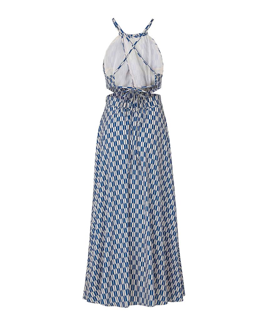 Bellodinela Dahlia Halter Dress Blue